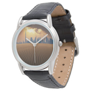 Deserts Dubai's Skyline View from Sand Dune Watch