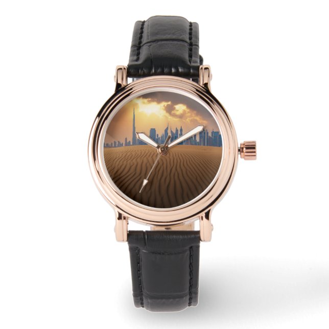 Deserts | Dubai's Skyline View from Sand Dune Watch (Front)