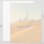 Deserts | Dubai's Skyline View with Camels (Front/Back)