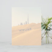 Deserts | Dubai's Skyline View with Camels (Standing Front)