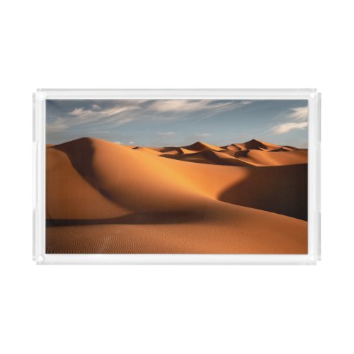 Deserts  Erg Chebbi Dunes Morocco Acrylic Tray
