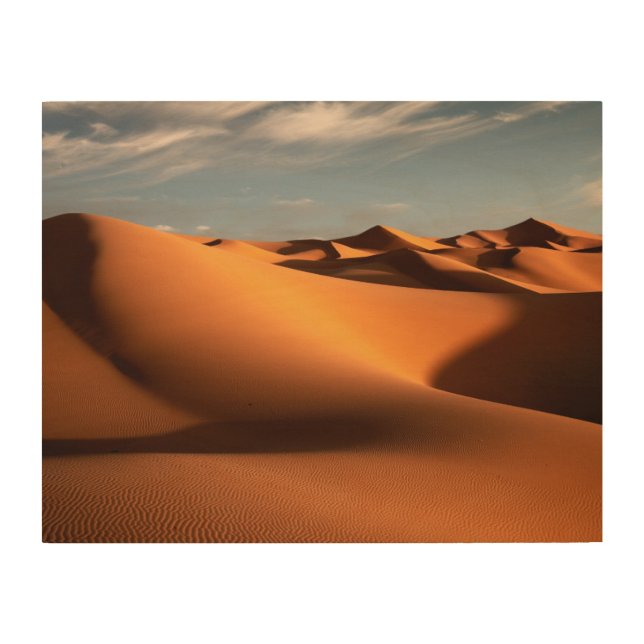 Deserts | Erg Chebbi Dunes Morocco Wood Wall Art (Front)
