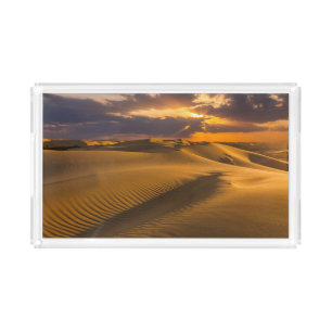 Deserts Landscape of Sand Dunes Acrylic Tray