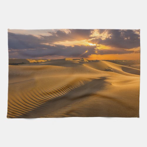 Deserts  Landscape of Sand Dunes Kitchen Towel