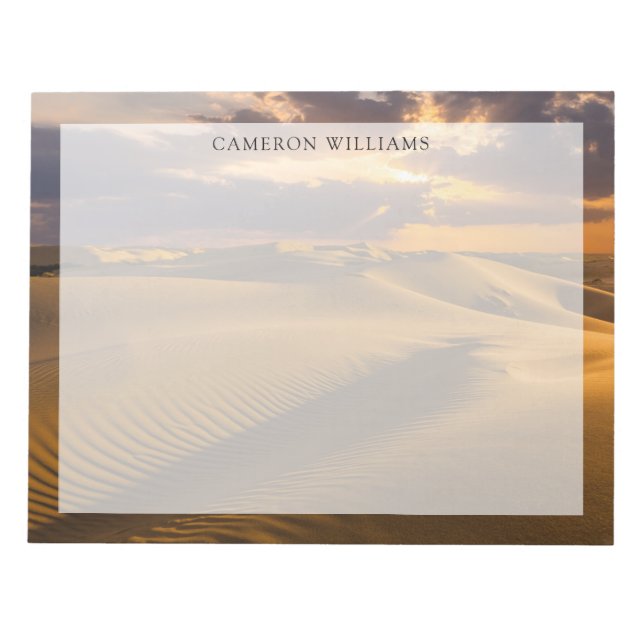 Deserts | Landscape of Sand Dunes Notepad (Front)