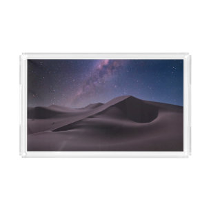 Deserts Milky Way Starry Sky Sand Dune Dubai Acrylic Tray