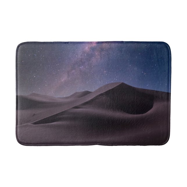 Deserts | Milky Way Starry Sky Sand Dune Dubai Bath Mat (Front)