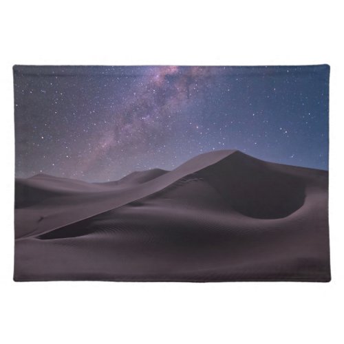 Deserts  Milky Way Starry Sky Sand Dune Dubai Cloth Placemat