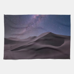 Deserts   Milky Way Starry Sky Sand Dune Dubai Kitchen Towel