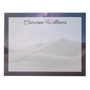 Deserts Milky Way Starry Sky Sand Dune Dubai Notepad