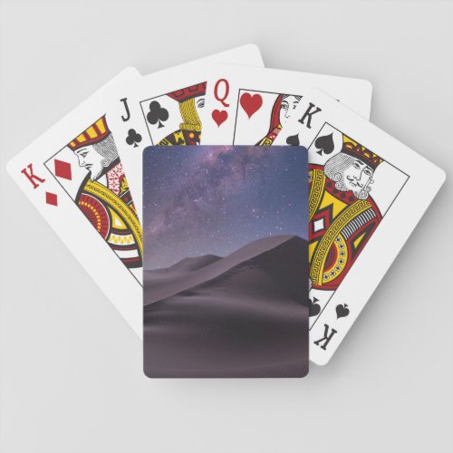 Deserts  Milky Way Starry Sky Sand Dune Dubai Poker Cards