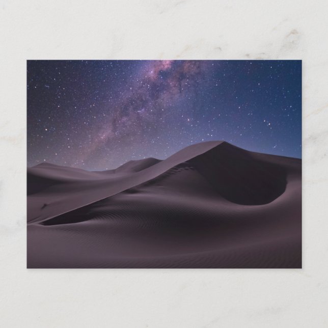 Deserts | Milky Way Starry Sky Sand Dune Dubai Postcard (Front)