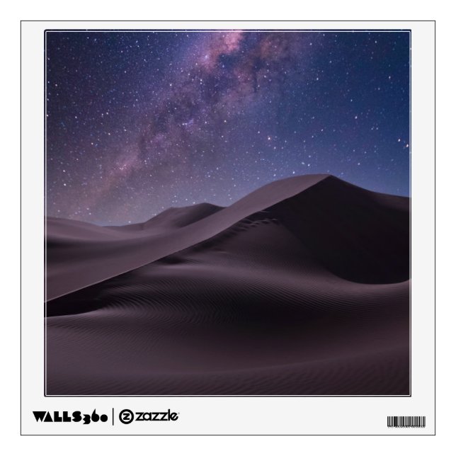 Deserts | Milky Way Starry Sky Sand Dune Dubai Wall Decal (Front)