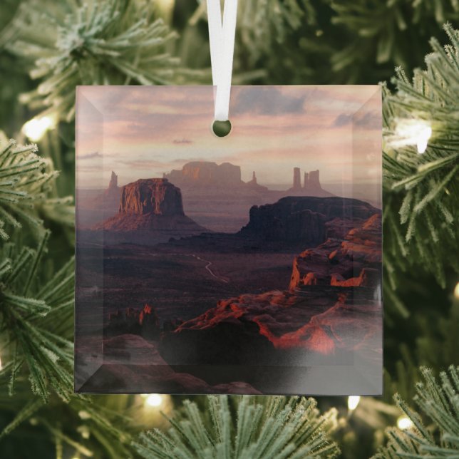 Deserts | Monument Valley Utah-Ariziona Glass Ornament (Insitu)