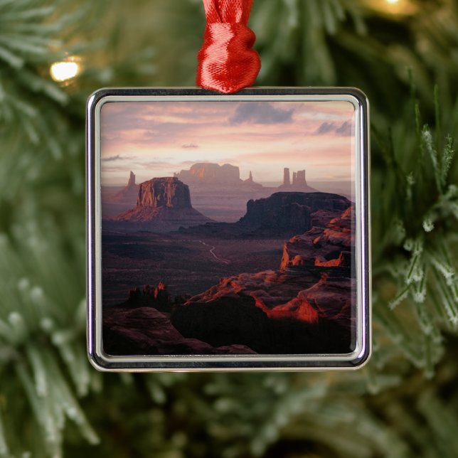 Deserts | Monument Valley Utah-Ariziona Metal Ornament (Tree)