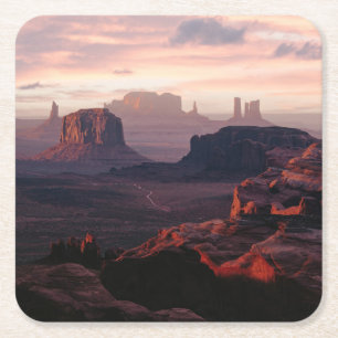 Deserts Monument Valley Utah-Ariziona Square Paper Coaster