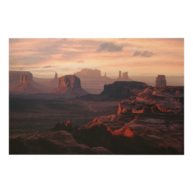 Deserts | Monument Valley Utah-Ariziona Wood Wall Art (Front)