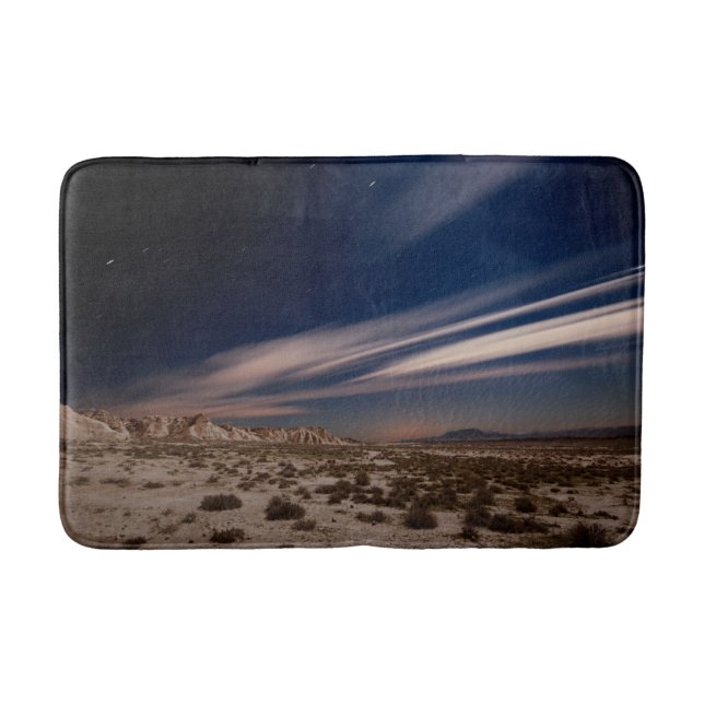 Deserts | Navarre Bardenas Desert at Night Bath Mat (Front)