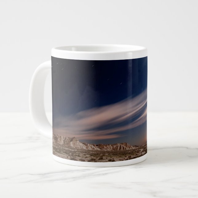 Deserts | Navarre Bardenas Desert at Night Giant Coffee Mug (Front Left)