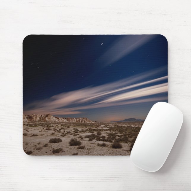 Deserts | Navarre Bardenas Desert at Night Mouse Pad (With Mouse)
