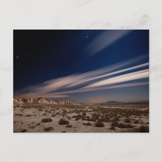 Deserts | Navarre Bardenas Desert at Night Postcard (Front)