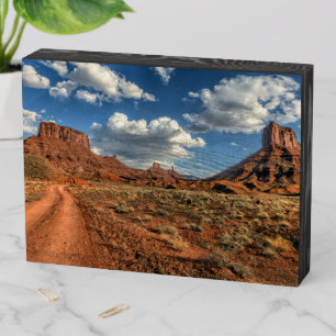 Deserts   Professor Valley Near Moab, Utah Wooden Box Sign