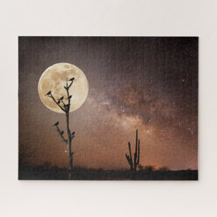 Deserts   Saguaro Cactus With Birds in Desert Jigsaw Puzzle