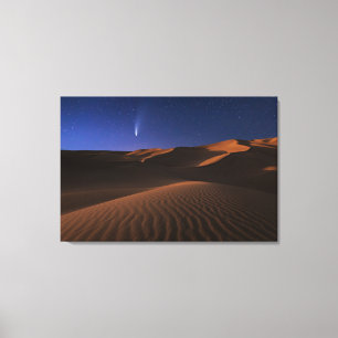 Deserts Sand Dune Galaxy Canvas Print