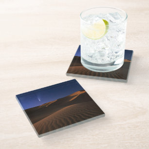 Deserts   Sand Dune Galaxy Glass Coaster