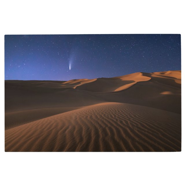 Deserts | Sand Dune Galaxy Metal Print (Front)