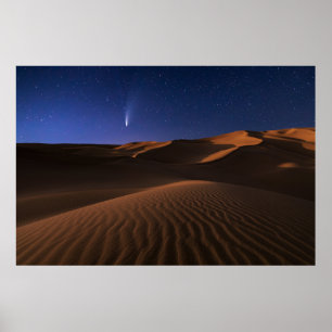 Deserts Sand Dune Galaxy Poster