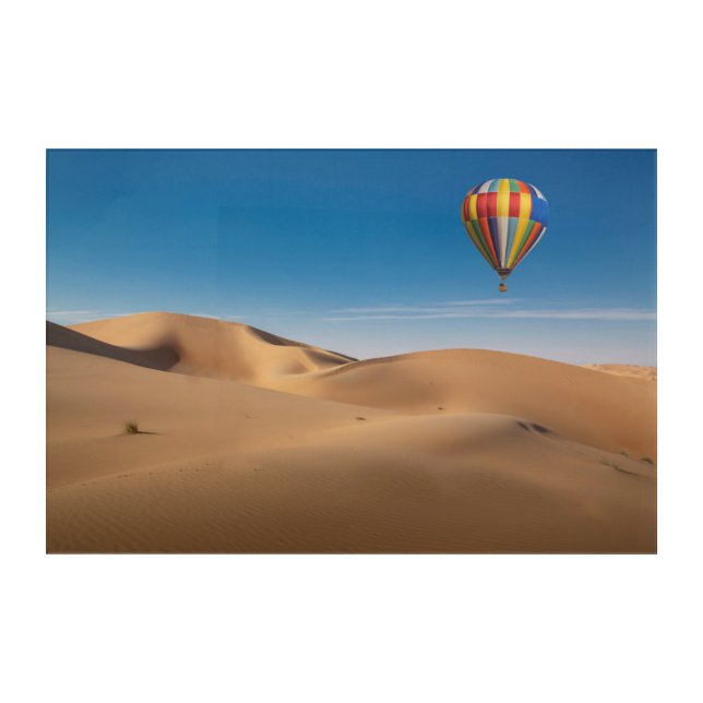 Deserts | Sand Dunes in the Dubai Desert Acrylic Print (Front)
