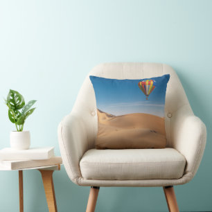 Deserts Sand Dunes in the Dubai Desert Throw Pillow