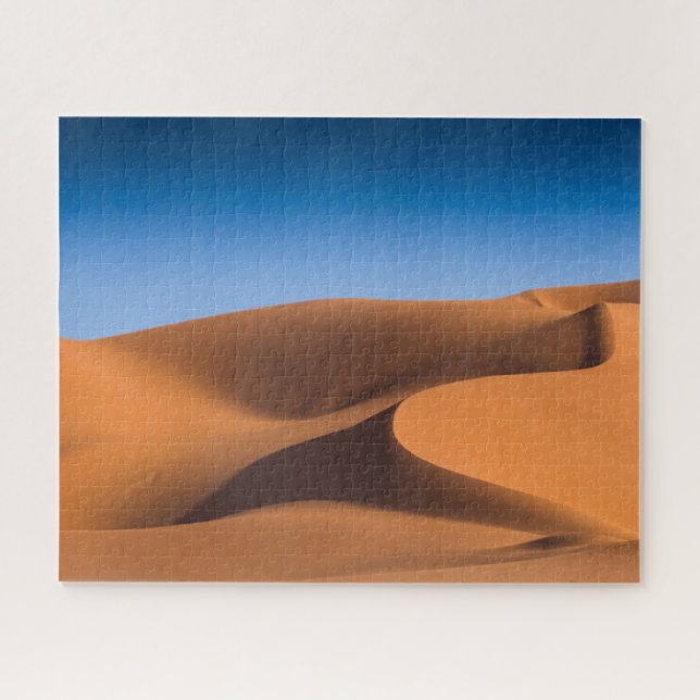 Deserts | Sand Dunes Near Illizi, South Algeria Jigsaw Puzzle (Horizontal)