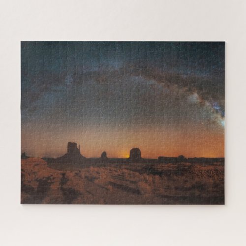 Deserts  Starry Sky Over A Desert Landscape Jigsaw Puzzle