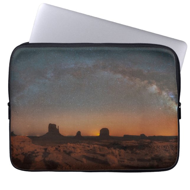 Deserts | Starry Sky Over A Desert Landscape Laptop Sleeve (Front)