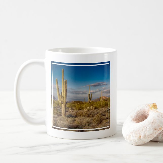 Deserts | Superstition Mountains, Arizona Coffee Mug (With Donut)