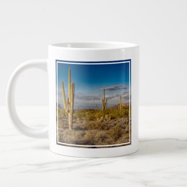 Deserts | Superstition Mountains, Arizona Giant Coffee Mug (Left)