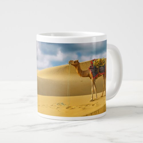 Deserts  Thar Desert Rajasthan India Camel Giant Coffee Mug