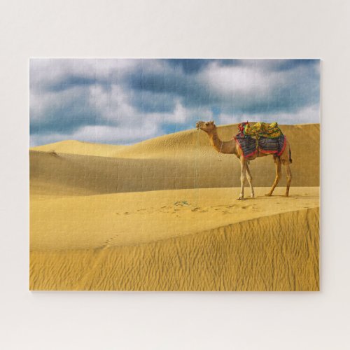 Deserts  Thar Desert Rajasthan India Camel Jigsaw Puzzle