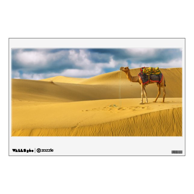 Deserts | Thar Desert Rajasthan India Camel Wall Decal (Front)