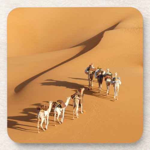 Deserts  Tuareg Walk with Camels Beverage Coaster