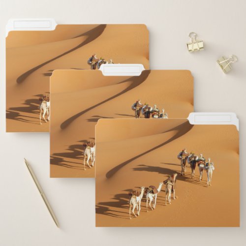 Deserts  Tuareg Walk with Camels File Folder