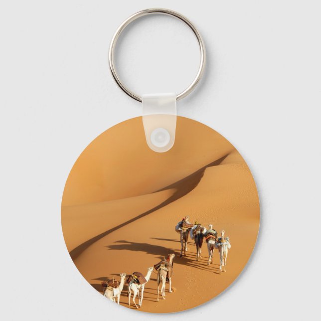 Deserts | Tuareg Walk with Camels Keychain (Front)