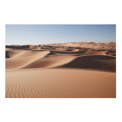 Deserts  United Arab Emirates Sand Dunes Faux Canvas Print