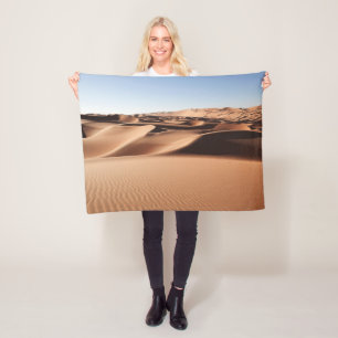 Deserts United Arab Emirates Sand Dunes Fleece Blanket