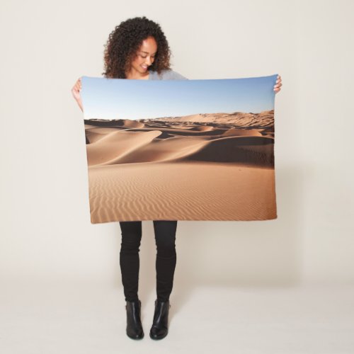Deserts  United Arab Emirates Sand Dunes Fleece Blanket
