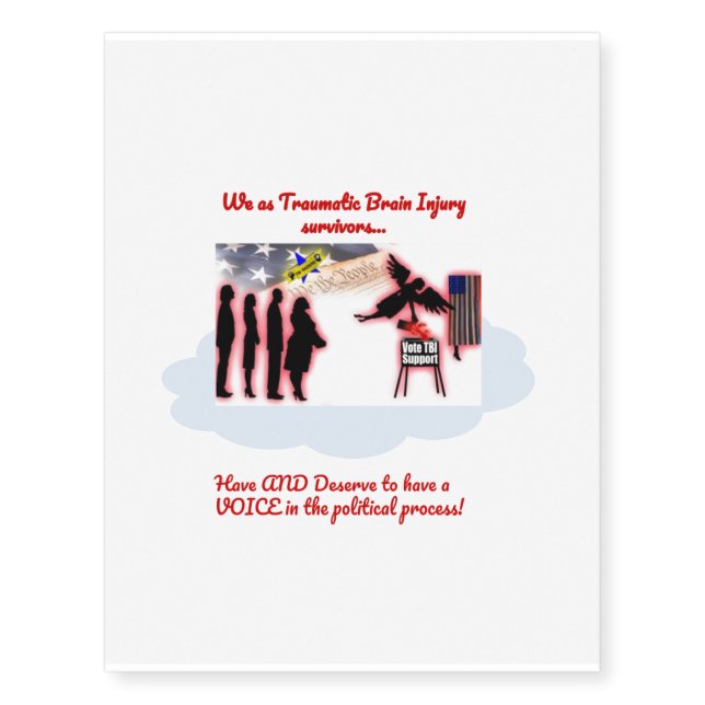 Deserve a voice temporary tattoos (Front)