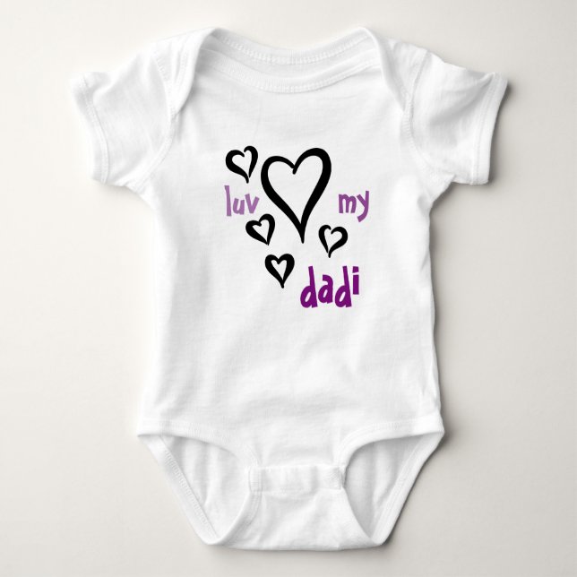 Desi Baby - Luv My Dadi 1 Baby Bodysuit (Front)
