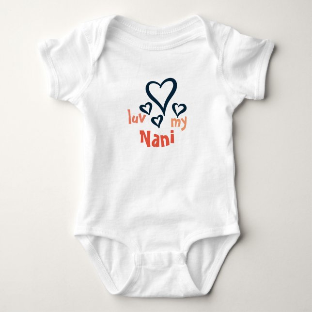 Desi Baby Onsie - Luv My Nani 1 Baby Bodysuit (Front)